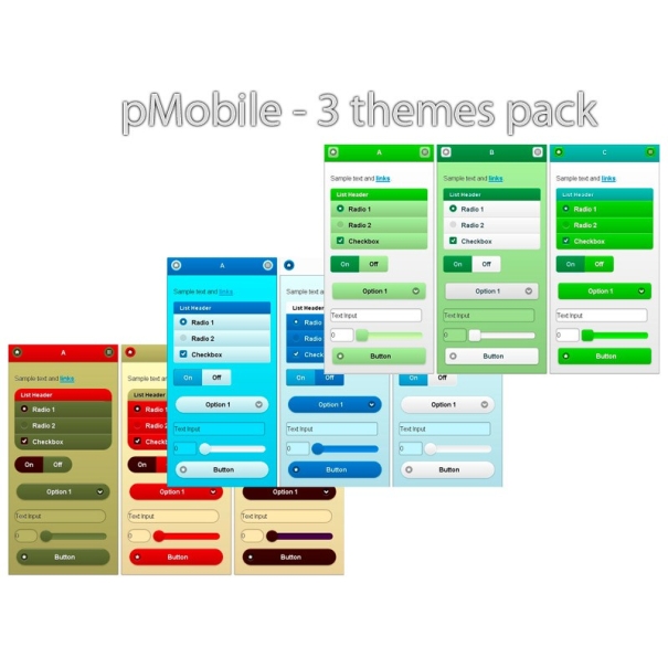 pMobile 3 themes pack - Colored