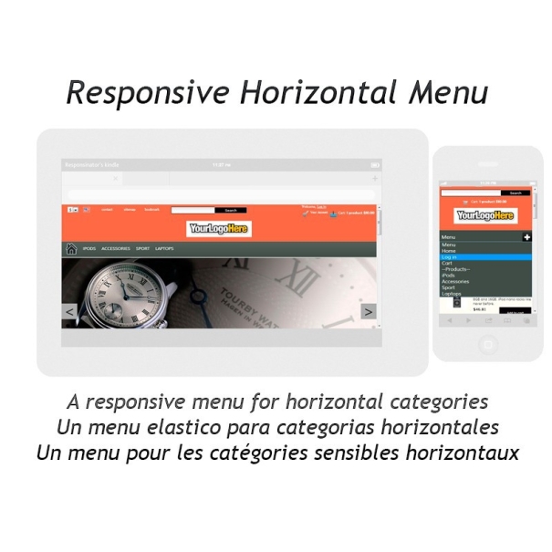 Responsive horizontal menu