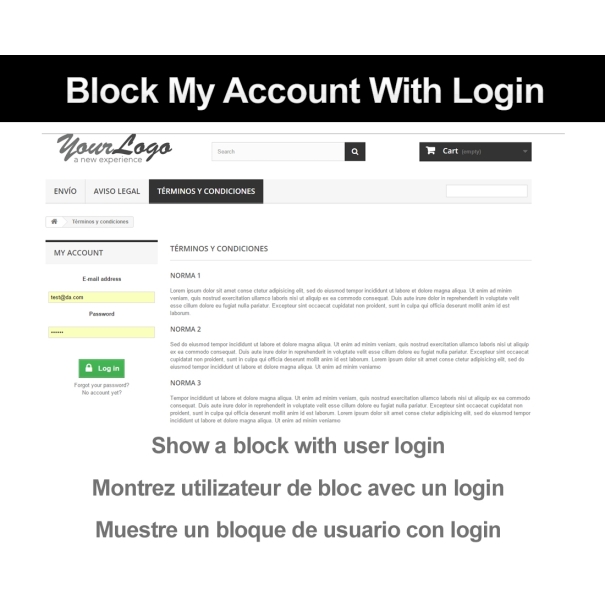 Block my account with login