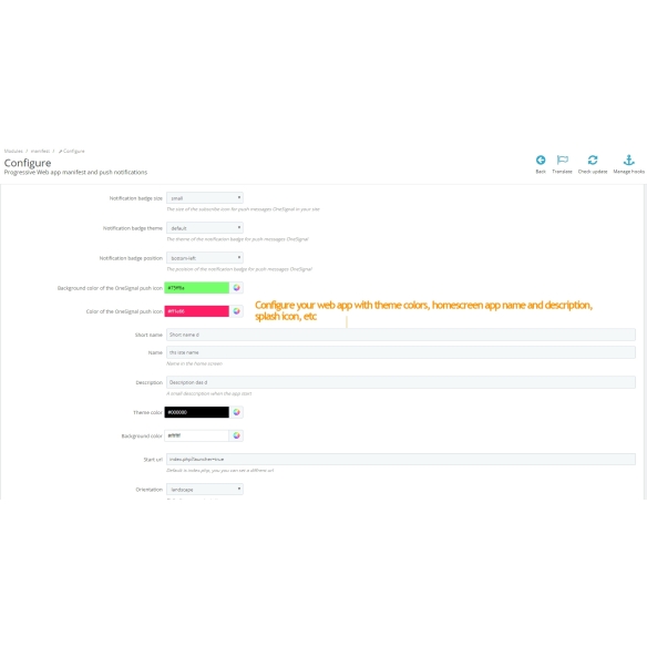Progressive web app and push notifications