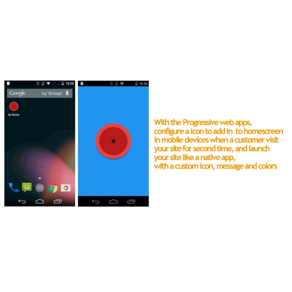 Progressive web app and push notifications