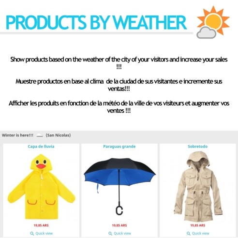 Products by weather Module