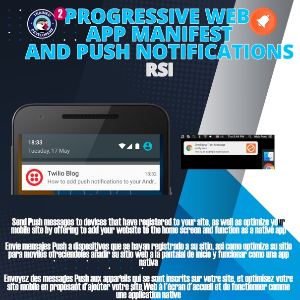Progressive web app and push notifications