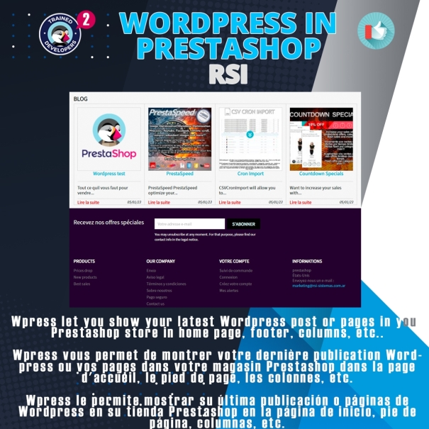 Wpress - Wordpress posts in PrestaShop